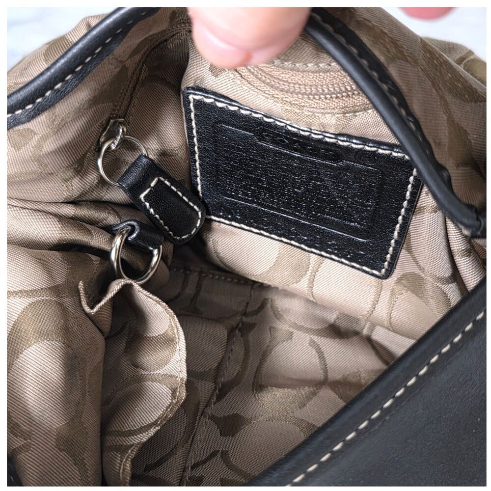 Vintage Coach Soho 9247 Black Leather Y2K Shoulder Bag Cool Girl Downtown - Picture 13 of 15